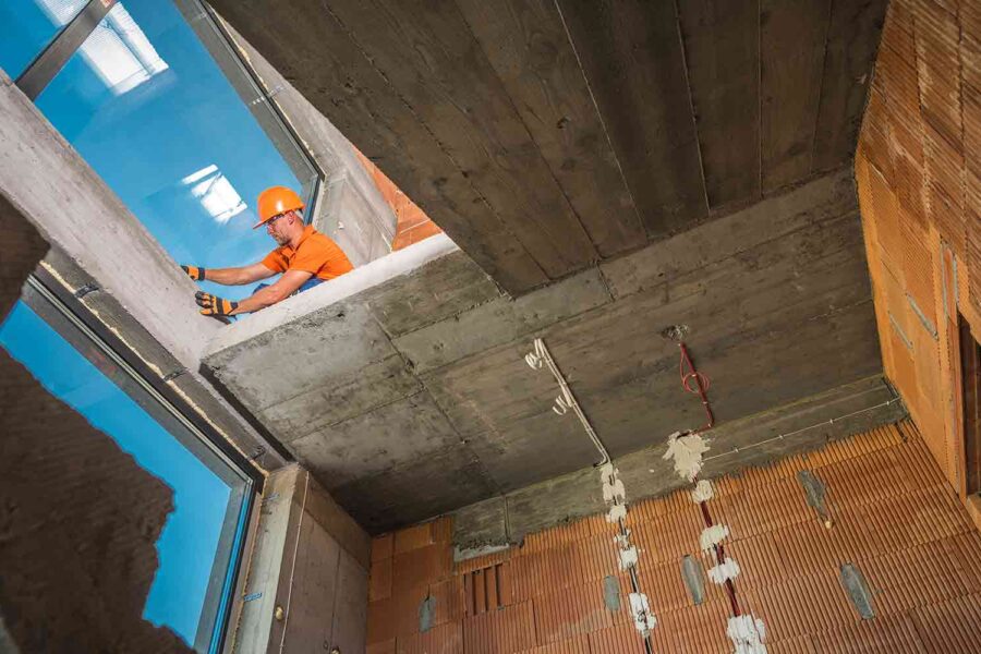 Maison en construction avec des défauts.