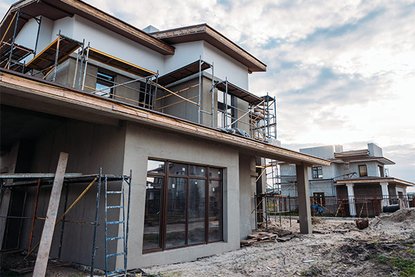 Maison avec un problème de construction.