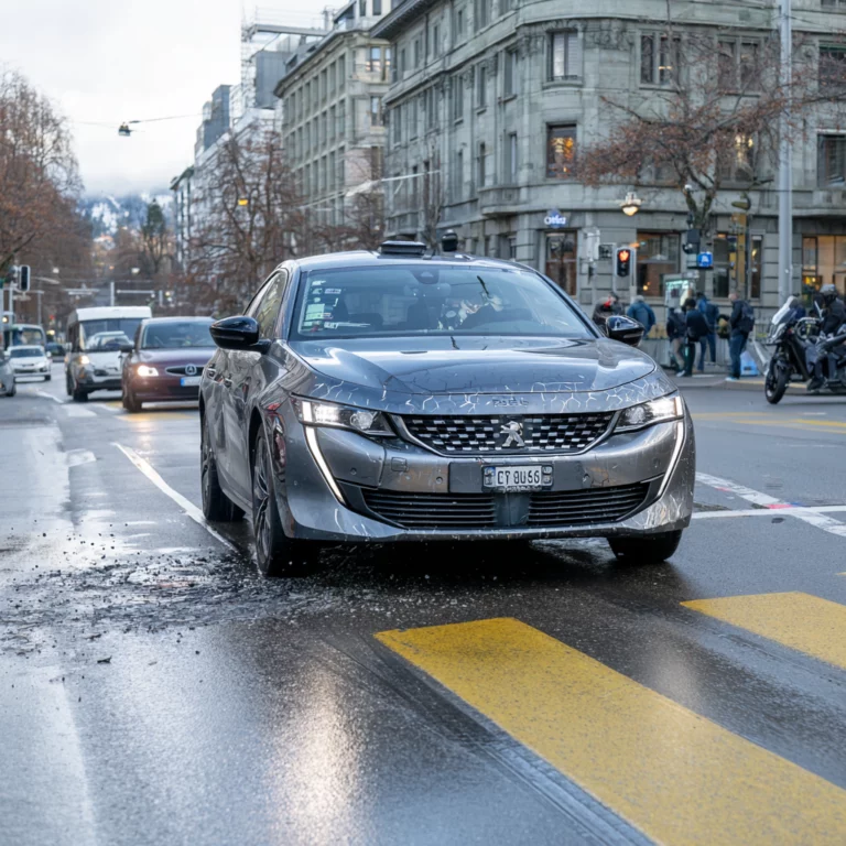 JuriUp - Accident avec un piéton sur un passage piétons en Suisse 12 JuriUp - Accident avec voiture autonome ou assistance ADAS en Suisse romande en 2026 qui est responsable si la voiture freine seule ou conduit partiellement LCR assurance 2