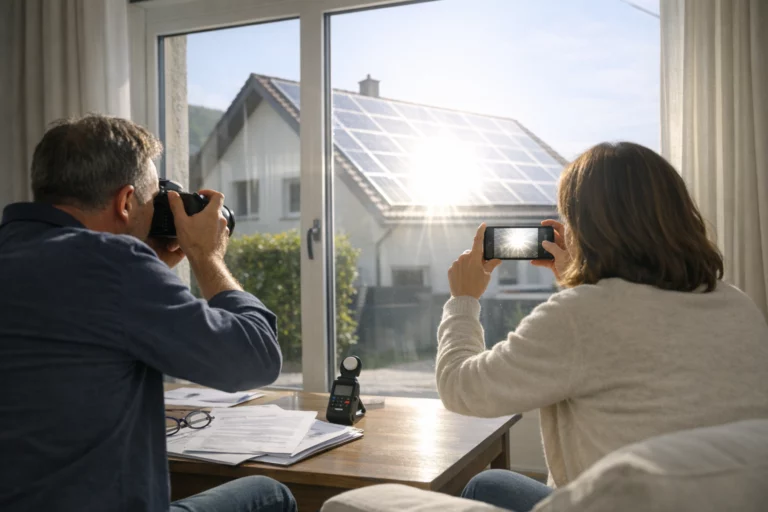 JuriUp - Voisinage (2026): voisin qui installe des panneaux solaires qui réfléchissent vers ton salon, comment documenter l’éblouissement 6 JuriUp - featured 6a3aa5e30191c 21521 1